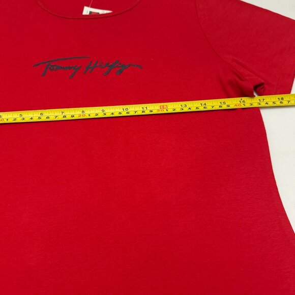 NWT Tommy Hilfiger Women's Red T-Shirt Size L - Picture 4 of 6